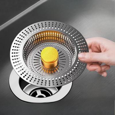Stainless Steel Sink Strainer Basket For Kitchen Washbasin ABS Pop Up Drain Stopper For Dishwashing Pool Universal Filter