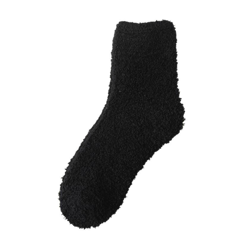 Coral Fleece Socks, Women's Autumn and Winter Sleep Socks, Warm and Non-shedding Mid-calf Socks, Thick Socks