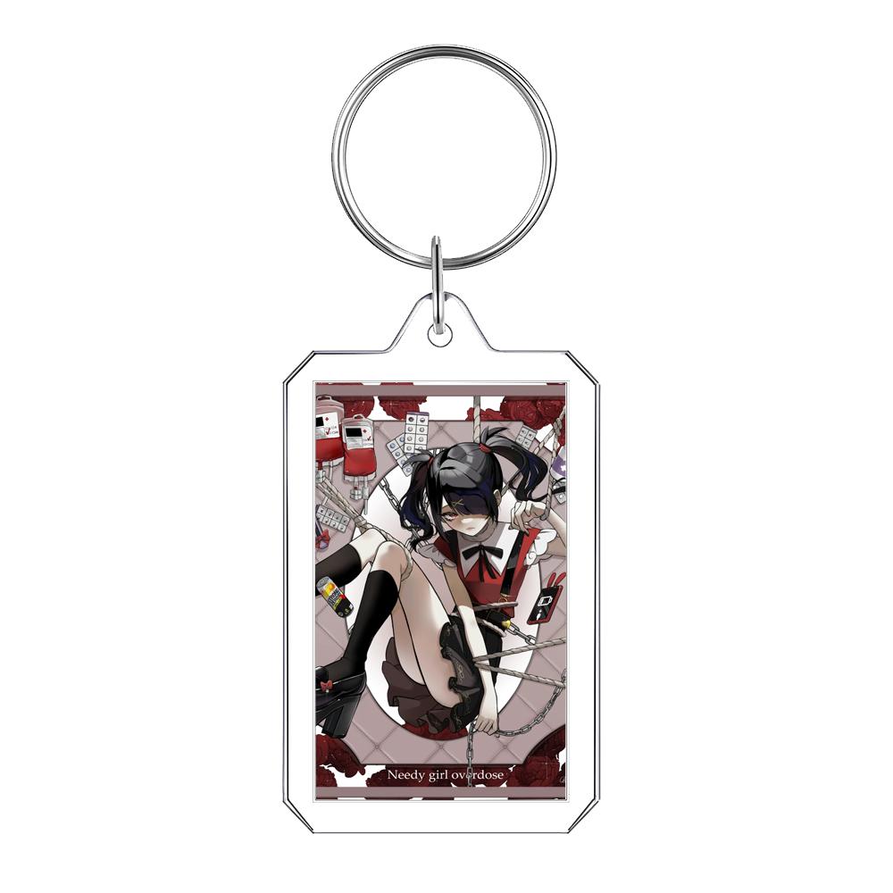 

Photo Album NEEDY GIRL OVERDOSE Rain Game Figure Keychain Bag Decorate Backpack Acrylic Cosplay Props Pendant Cartoon Anime Gift