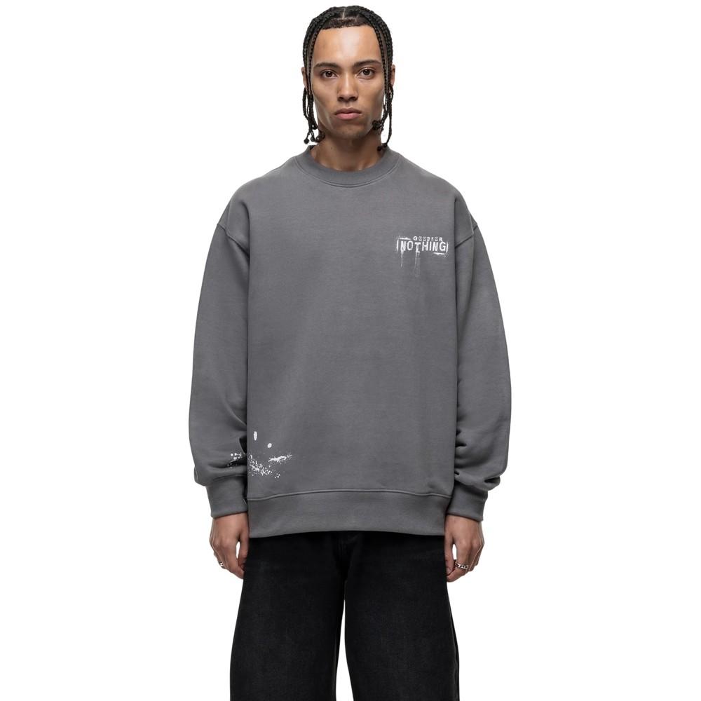 Good For Nothing Mens Paint Splatter Oversized Sweatshirt