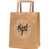 12pcs Kraft Paper Thank You Gift Bags with Handles 12pcs Wholesale Packaging for Bakery Party and Retail