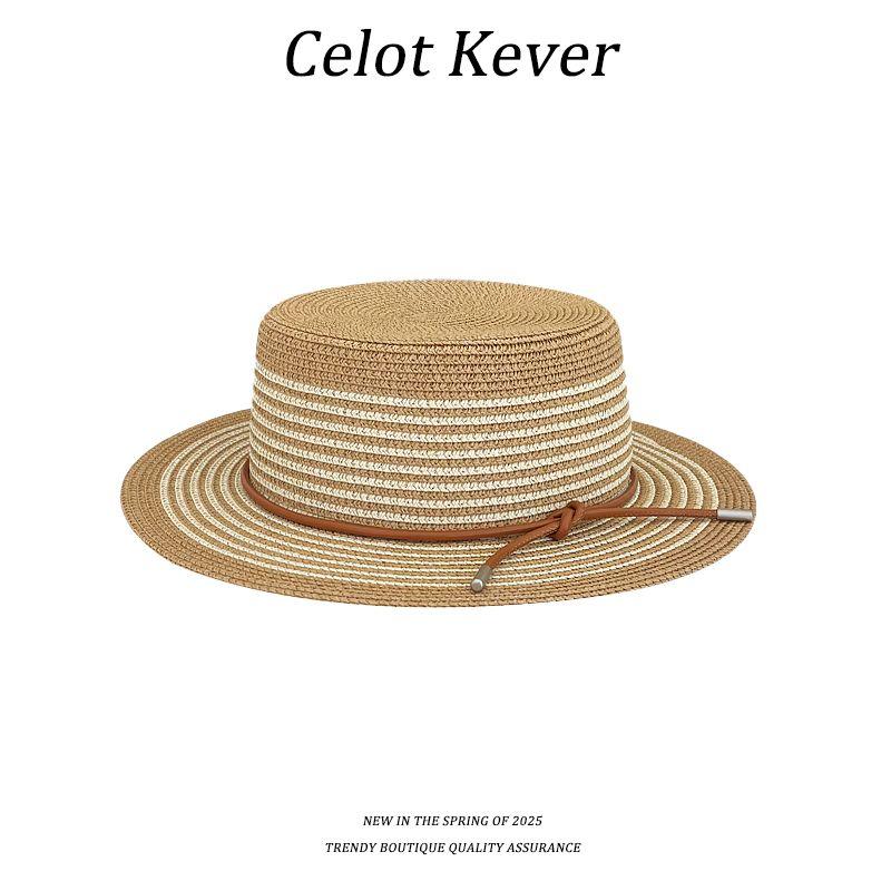 

Celotkever Hand-Woven Bag Large Capacity Straw Handbag Women s Sun Protection Straw Sun Hat Easiest for Match Shoulder Bag Light khaki hat