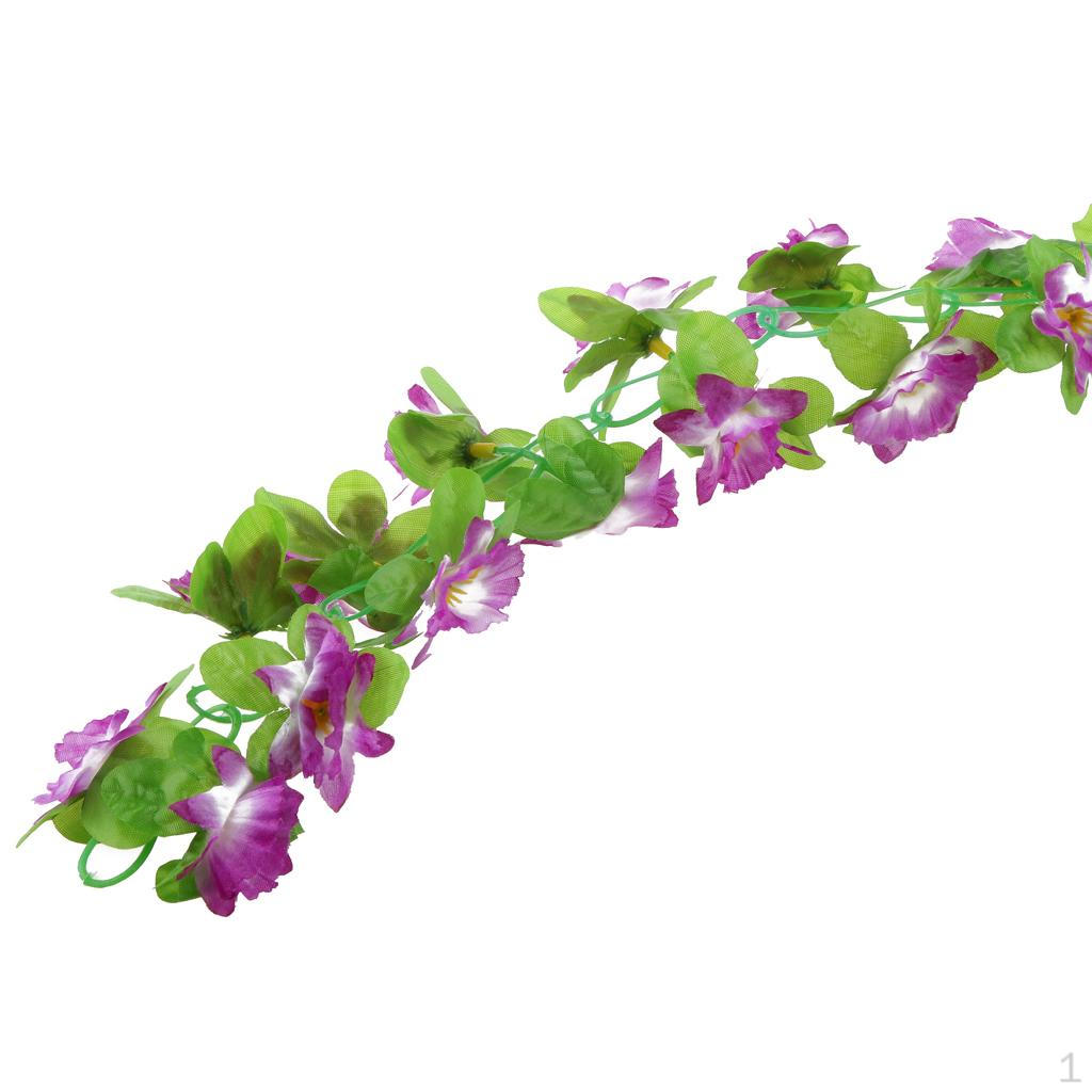 

2pcs Artificial Silk Daffodil Flowers Vine Hanging Garland Wedding Venue Decor