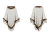Mao Mao Yu Women's Solid Color Tassel Cape: 2023 Autumn/Winter European & American Loose Knit Pullover Shawl