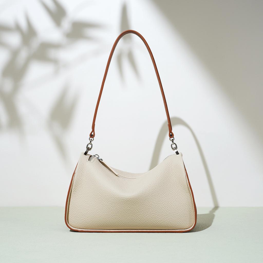 New Cowhide Leather Shoulder Bag Small Bag Versatile Commuter Messenger Bag Women's Bag