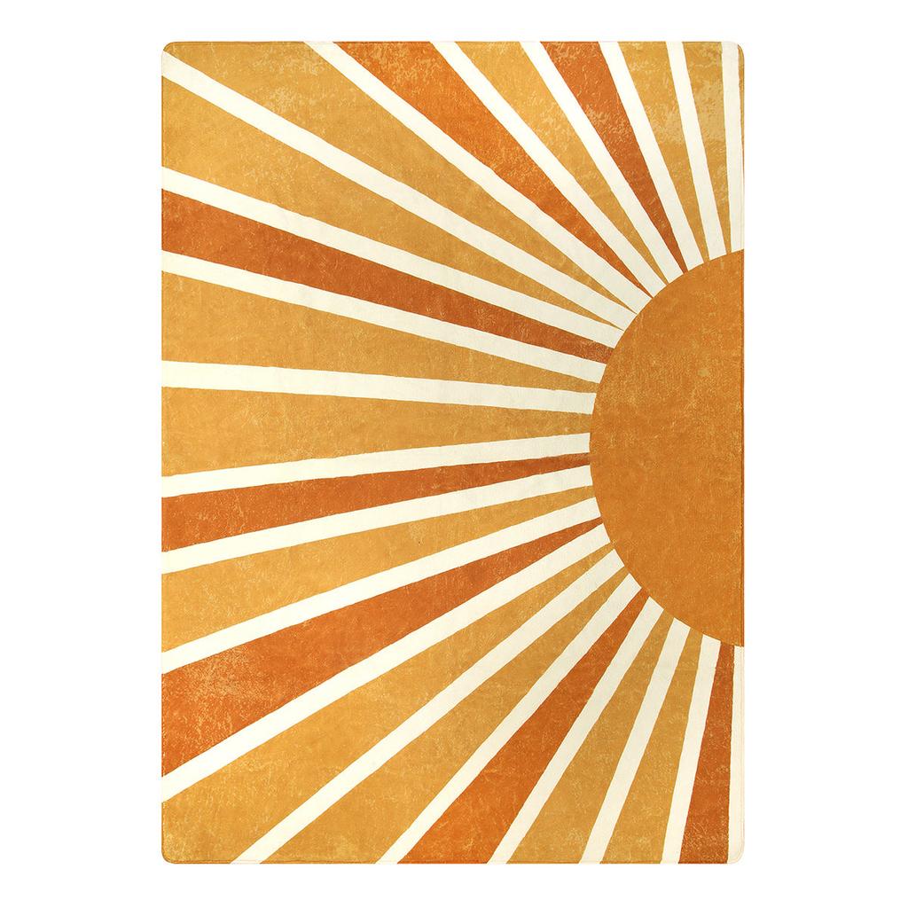 Boho Regenbogen Sonnenschein Teppich Großer Rutschfester Teppich für Wohnzimmer Schlafzimmer Heimdekoration Weicher Bereichsteppich