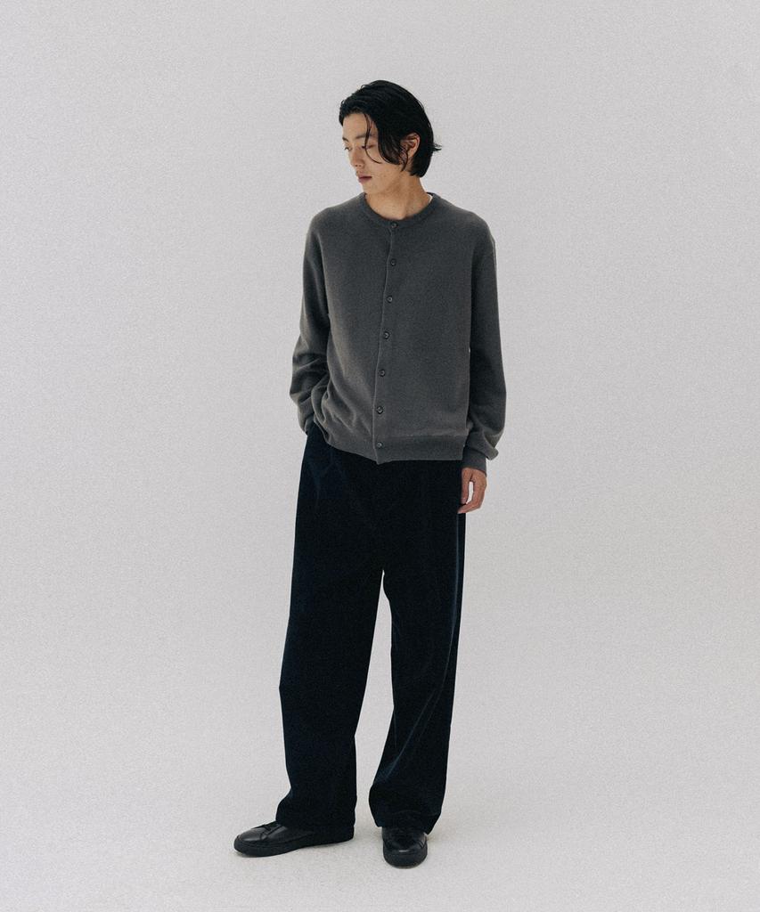 Blankroom Round Cardigan_Stone Gray