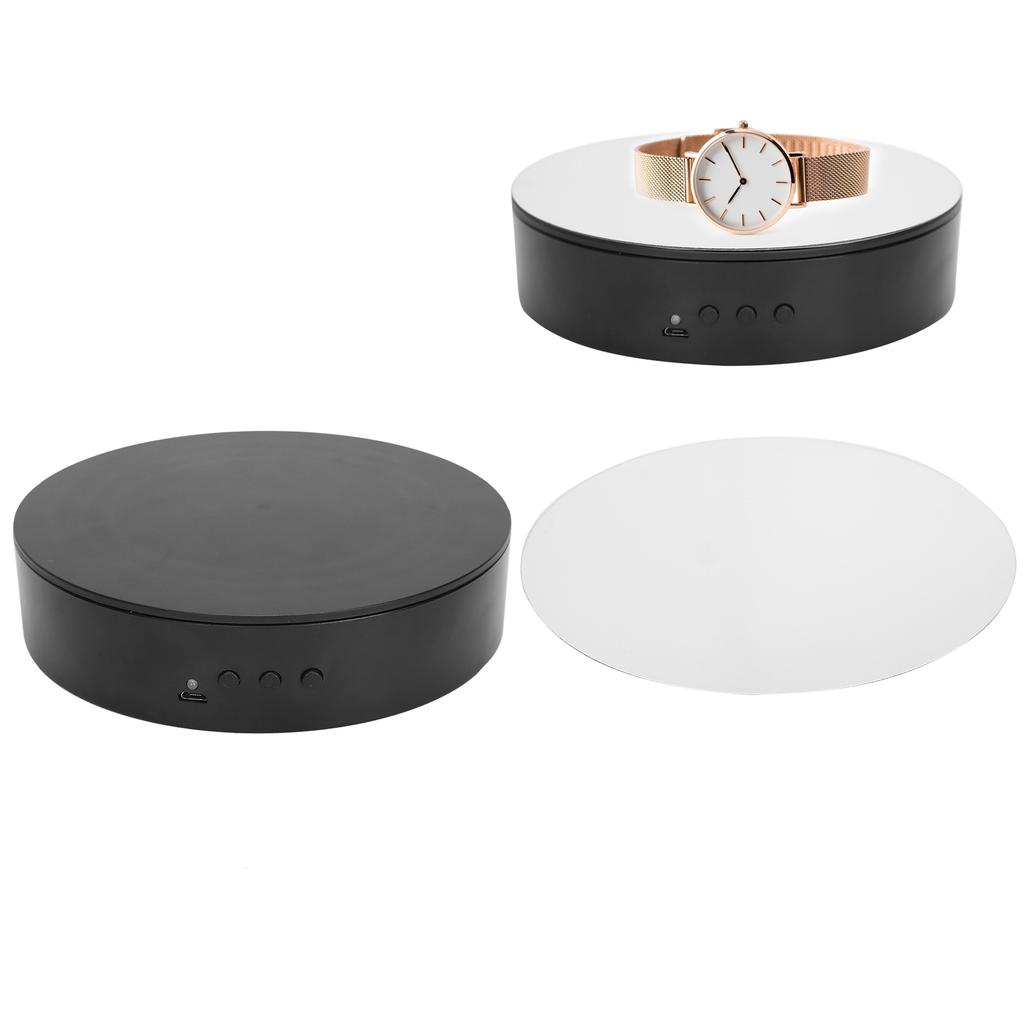 360 Degrees Rotating Display Stand Adjustable Turntable Show Tray for Watch Phone Jewelry Display
