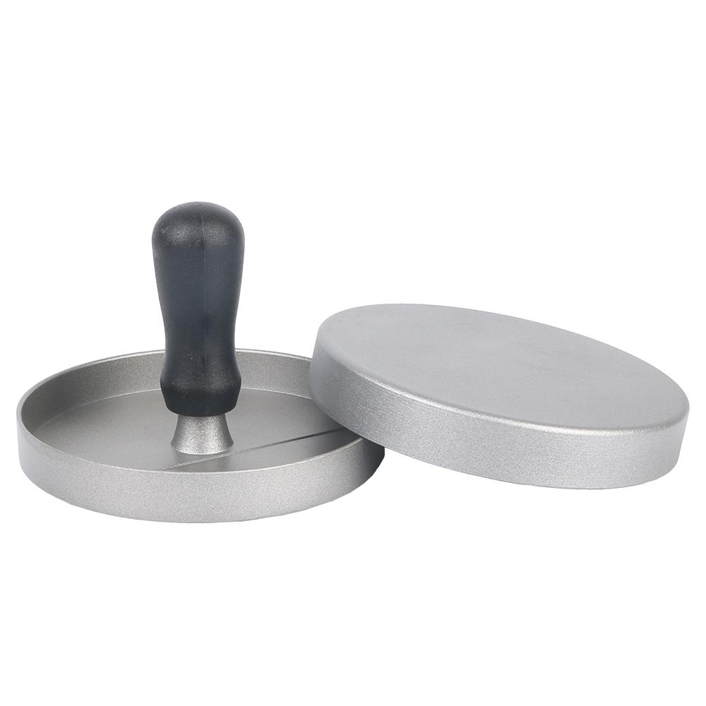 Utensilios de cocina de aleación de aluminio para barbacoa, hamburguesas, carne, alimentos para el hogar, molde para pastel de carne, hamburguesa, prensa de carne, molde redondo para hamburguesas
