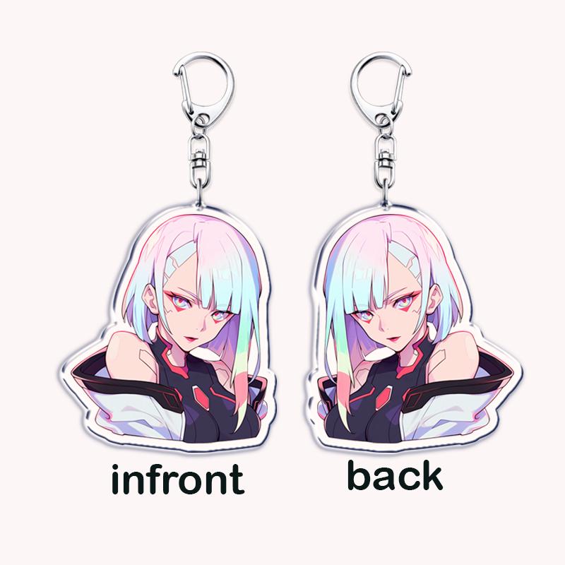 Portachiavi Anime Cyberpunk per Donne Accessori Borsa Edgerunners Rebecca Lucy Gloria Faraday Portachiavi Gioielli Fan Amici Regali