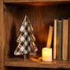 Reusable Eco Friendly Xmas Decor Wooden Christmas Tree Tabletop Decoration Rustic 3D Interlocking Ornaments Vintage Solid Wood Desktop Centerpiece
