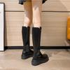 Double Tube Circumference Knight Boots Plus Large Tube Circumference Tall Tube Thick Leg Boots Martin Boots Fat Mm Cigarette Boots Large Size Women's