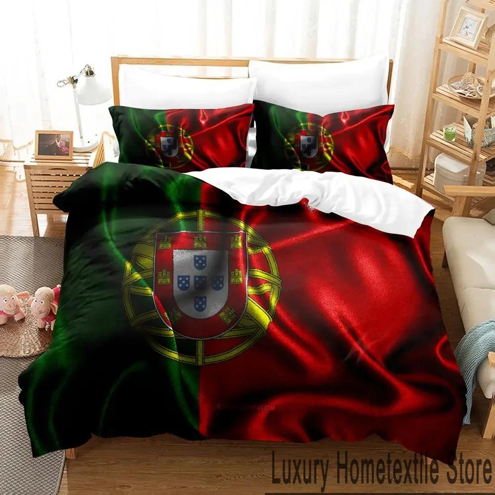 Comforter 3D Print Portugal Flag Bedding Set Boys Girls Twin Queen King Size Bed Boys Adult Home Textileextile