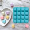 16er Quadratische Eiswürfelform Kuchenbacken Silikonform DIY Schokoladenkuchen Keks Süßigkeiten Pudding Trüffel Brownie Backform