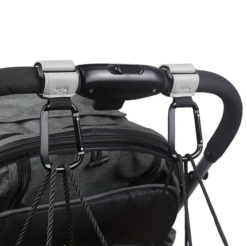 Universal Multifunctional Leather Stroller Hook with Magic Sticker - Fits Baby Strollers, Bicycles, and Electric Cars