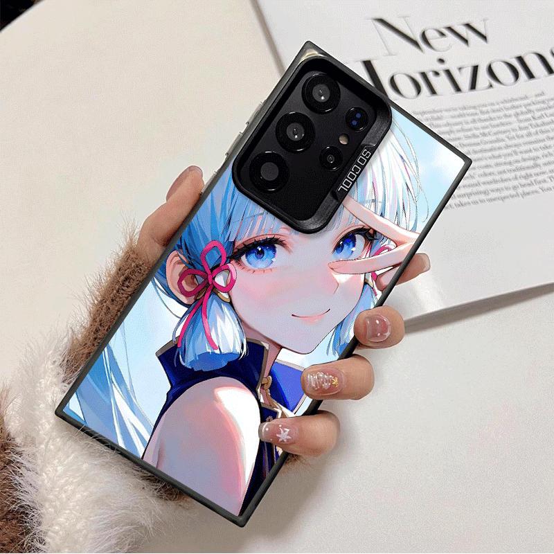 Genshin Impact Kamisato Ayaka Weiche Handyhülle für Samsung Galaxy S24 S25 FE S26 Edge S23 Ultra S22 Plus S21 + Stoßfeste Hülle B