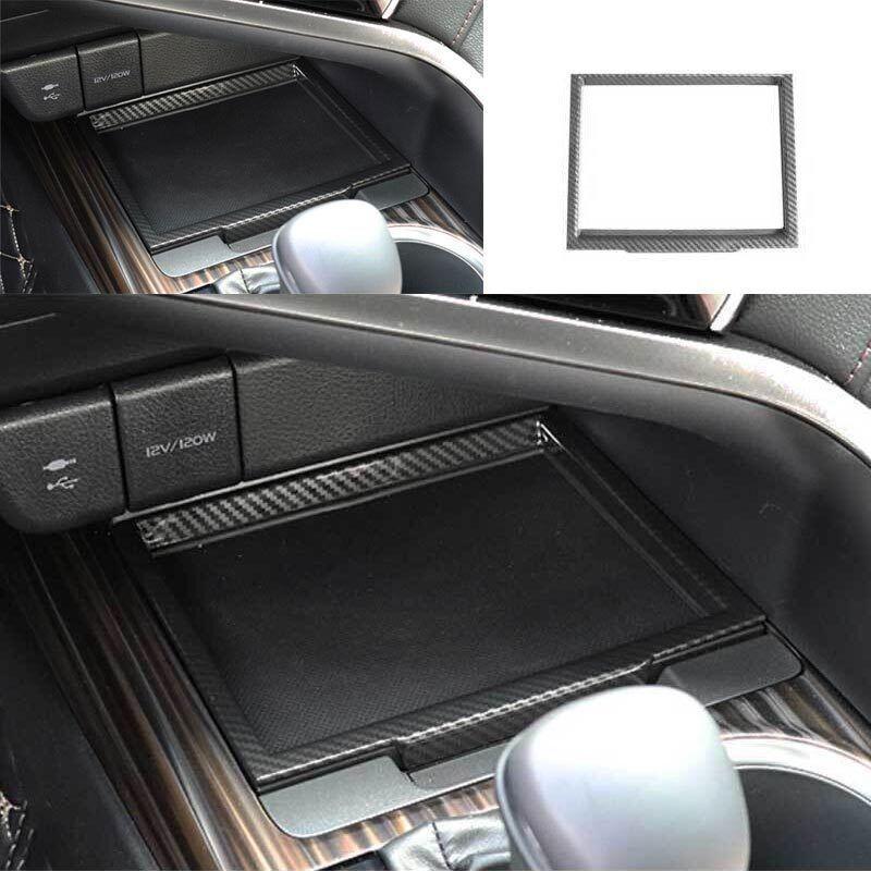 For Toyota Camry 2018- Carbon Fiber Storage Box Frame Trim Center Console