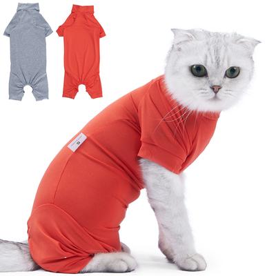 Ubranka dla kota Anti-licking Sterylizacja Kitten Chirurgia Garnitur Odsadzanie Oddychający szczeniak Odporna na zarysowania kamizelka z paskiem na ciało Zwierzęta domowe