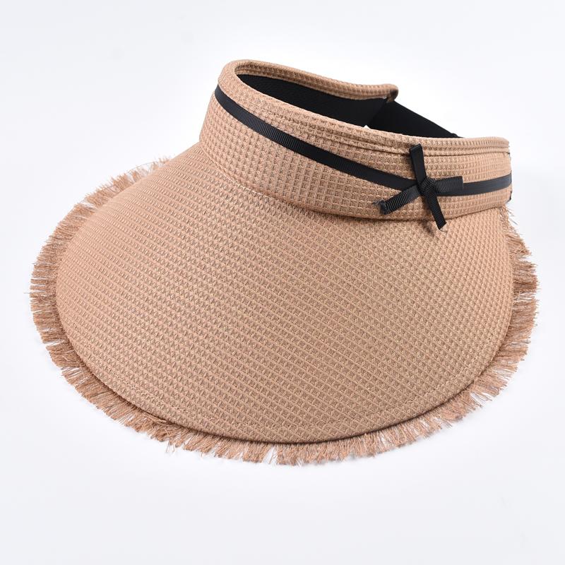 

New Ladies Anti-UV Hats Ladies Summer Outdoor Beach Empty Top Sun Hats High Quality Durable Construction Stylish Design Practical Daily Use One Size хаки