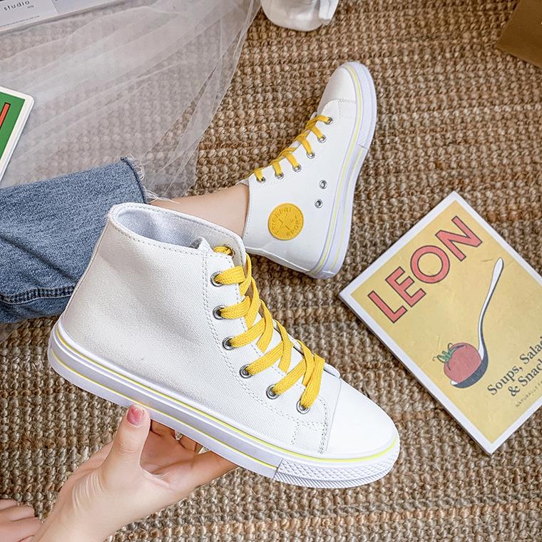 Buy Mint Green Canvas Shoes Women's Autumn Korean Version Of The Versatile Highrise Shoes Women