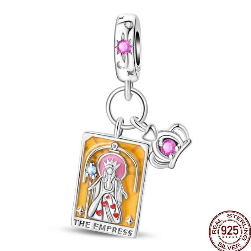 Original Copper Charm Beads Luminous Firefly Tarot Card Perfume Butterfly Bead For Women Diy Bracelet Charm Jewelry