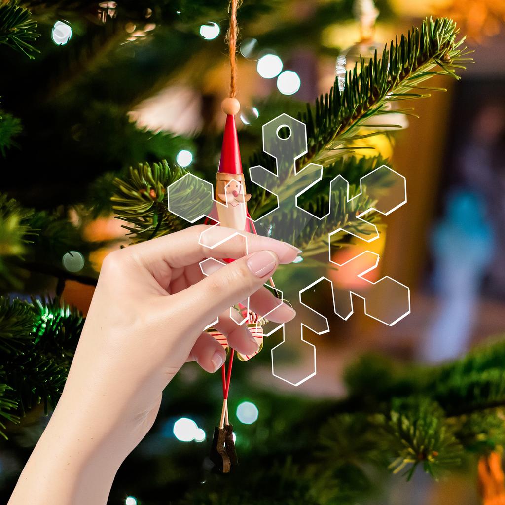 Decorative Snowflake-Patterned Perforated Blank Transparent Acrylic Sheet for Holidays