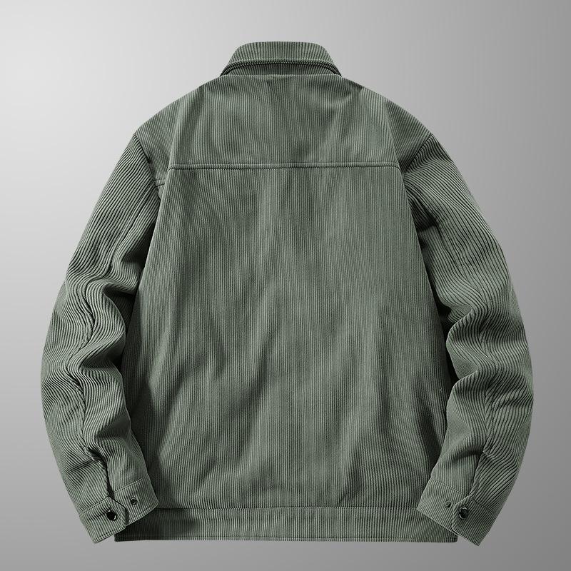 Осенне-зимняя мужская вельветовая куртка-пуховик — фото 4