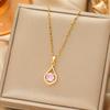 Japan and South Korea Simple Popular Wind Titanium Steel Necklace Female Niche Exquisite Internet Celebrity Zircon Clavicle Chain High-end Jewelry