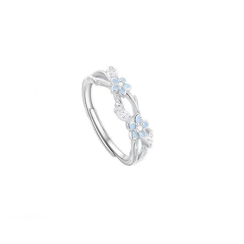 Forget-Me-Not His & Hers Rings, Unique Design, Perfect for Weddings, Anniversaries, or Valentine's Day Gift, Ideal for Couples.