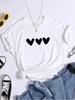Black Heart Tshirt AllMatch Summer Comfortabletee Shirt Street Casual Softtee Tops Short Sleeve Essential  Women Tshirts