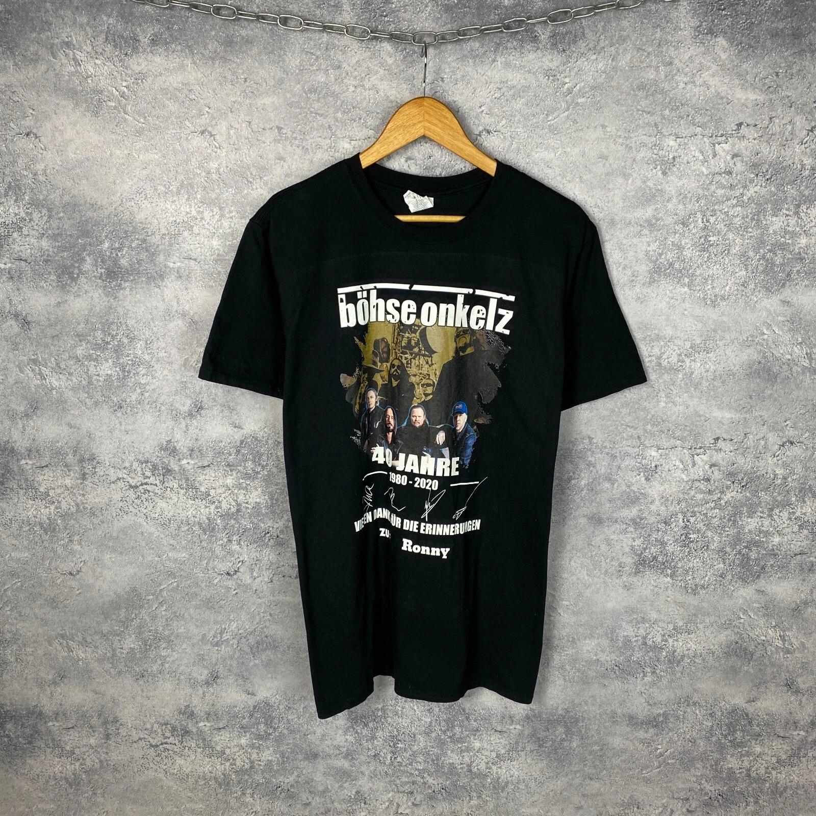 

Vintage 90s Bohse Onkelz Rock Metal Band T-shirt Men Women Oversized Hip Hop Y2k Unisex Cotton High Street Harajuku Female Male Comfortable Clothing L слонова кістка