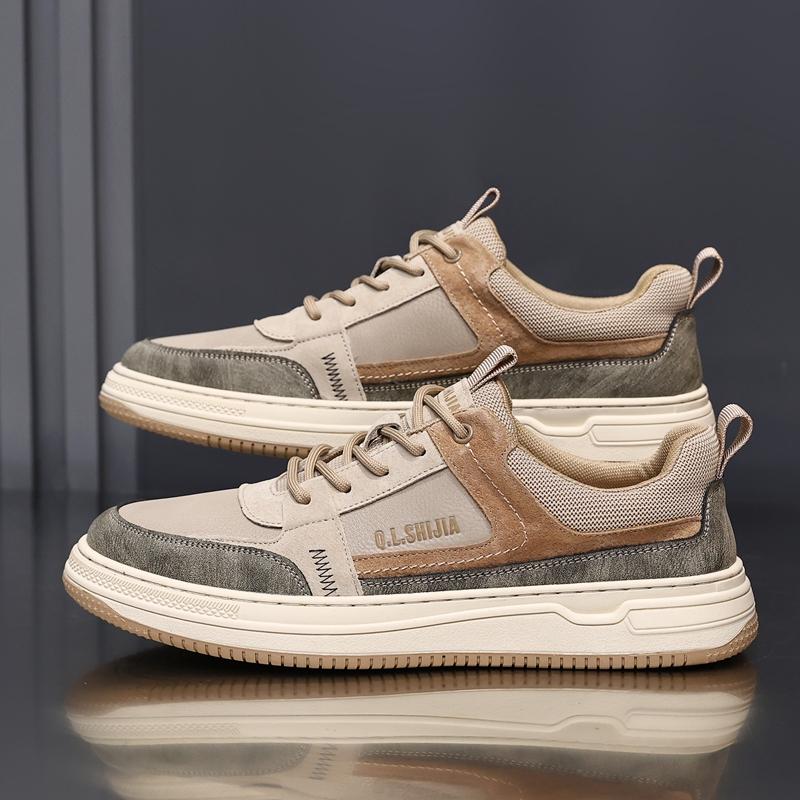 Fashion Golden Sapling Korean Style Men's Vulcanize Shoes Fashion Mixed Colors Male Flats Outdoor Round Toe Man Leisure Sneakers Male