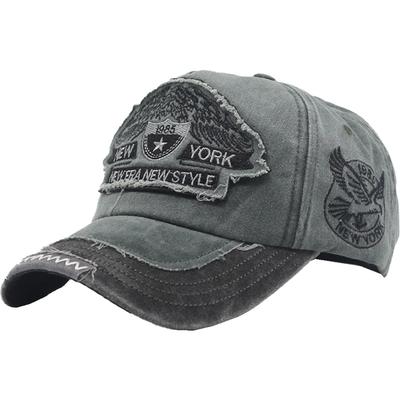 Amerikanische CZ188 [Weißer Fang] Hut, Kappe, Lässig, Schirmmütze, Cool, Vintage, Outdoor, Herren, Damen, (Schwarz)