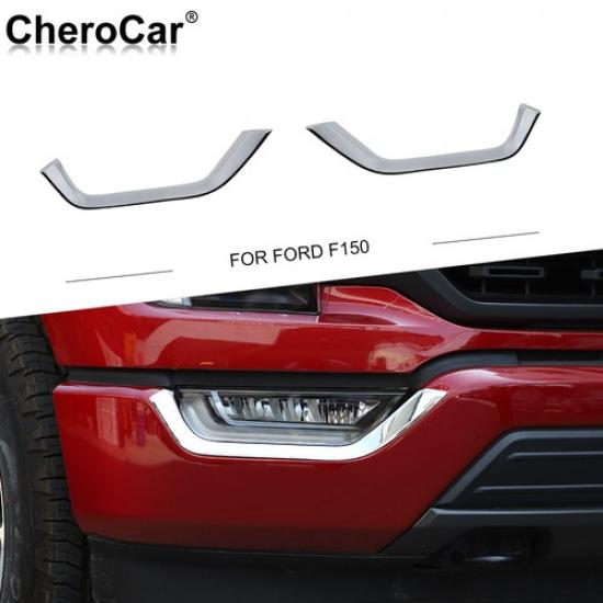 Chrome Front Fog Light Eyebrow Trim Strip For Ford F150 - Accessories
