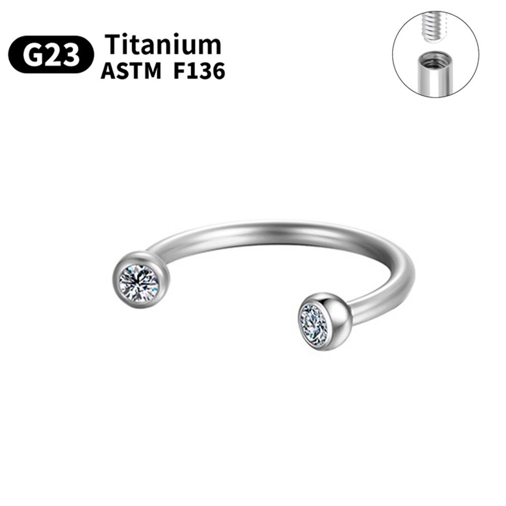 1/5/10pcs G23 Titanium Piercings Labret Stud Lip Nose Piercing Kit Eyebrow C Rod Body Jewelry ASTM-F136 Cartilage Earring