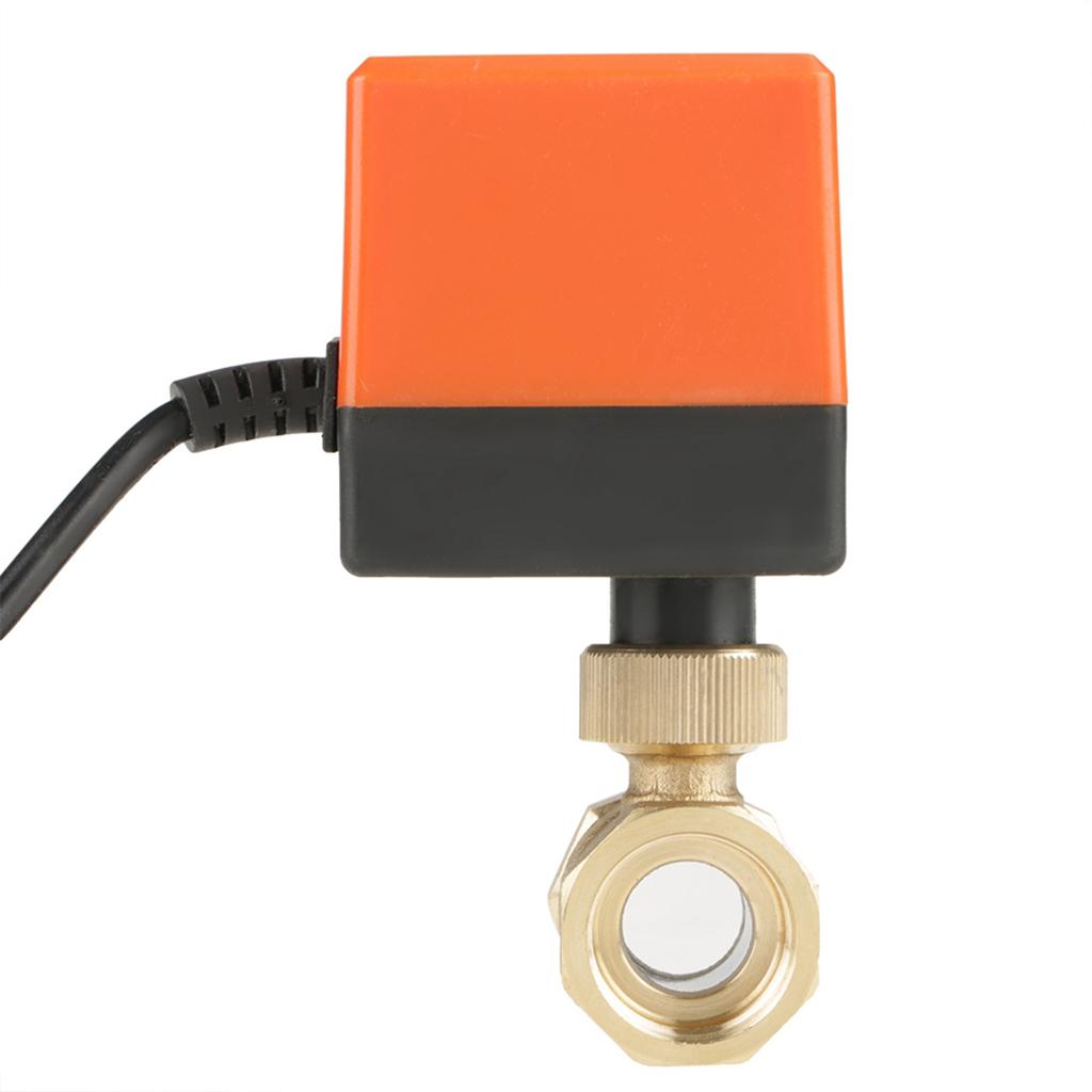 AC 220V Gemotoriseerde   Klep G3/4 Inch DN20 2-weg Messing Gemotoriseerde Agitator Geluidsarme   Klep voor   Airconditioner Leidingen met Draad