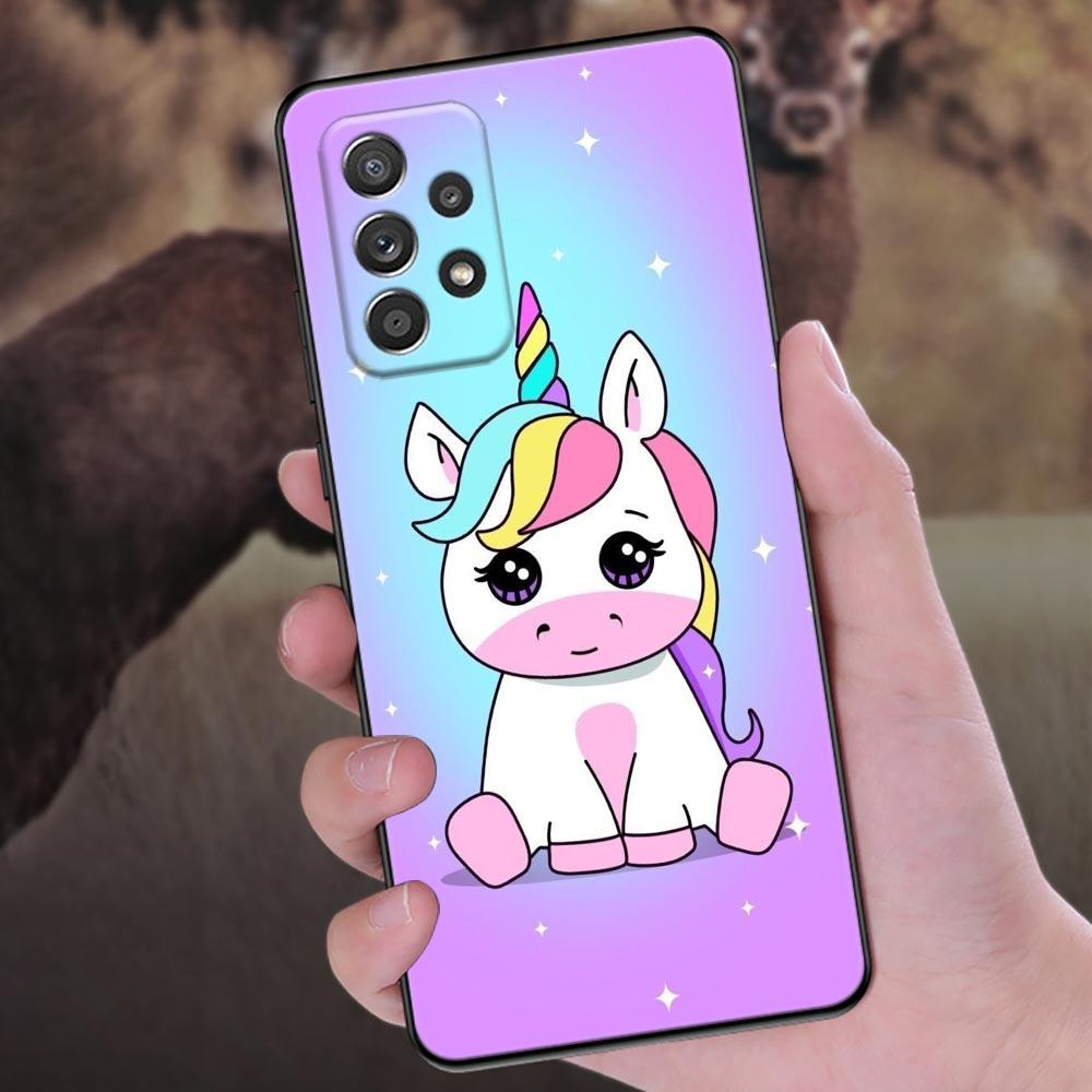 Cute Rainbow Unicorn Phone Case For Samsung Galaxy A57 A56 A37 A55 A36 5G A26 A54 A52 A35 A34 A25 A17 A16 A15 A07 A06 Soft Cover