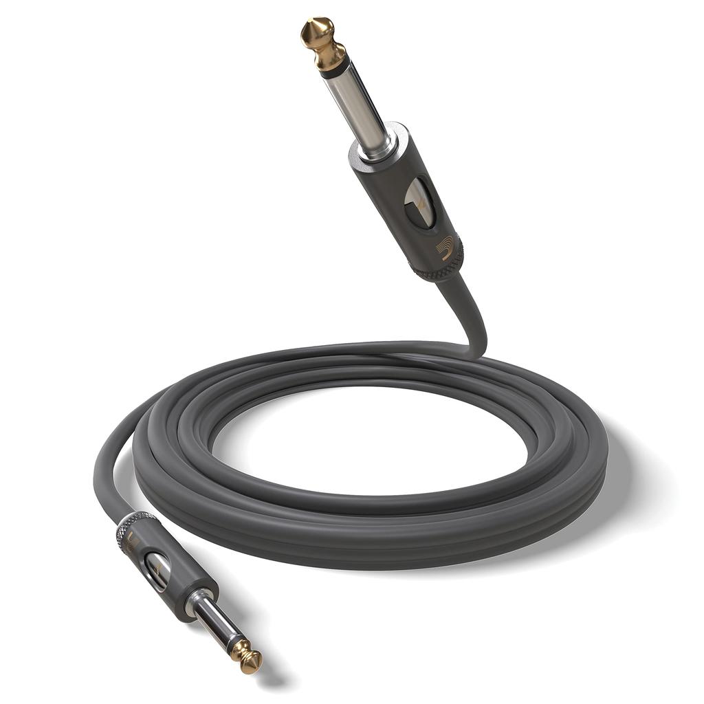 D'Addario American Stage Kill Switch Instrument Cable PW-AMSK-20 (6.1m S-S) with Shielded Guitar Cable