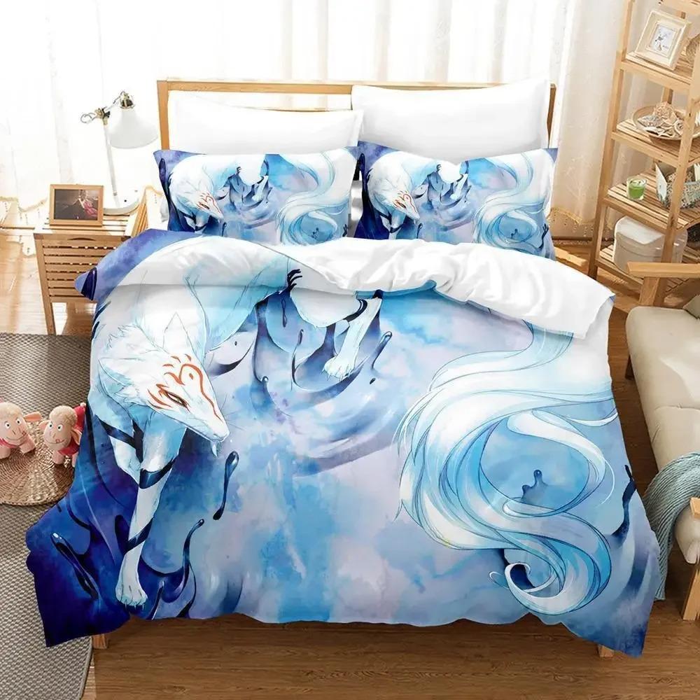 New Natsume's Book of Friends Bedding Set Single Twin Full Queen King Size Bed Set Adult Kid Bedroom Duvet Cover Sets Anime Bed