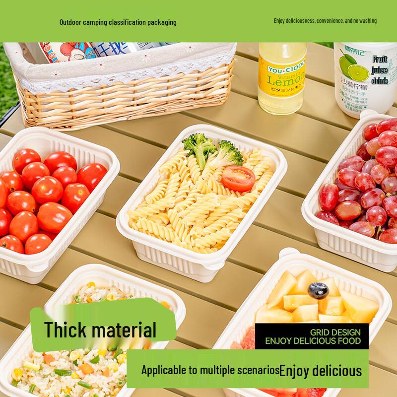 750ml Square Corn Starch Disposable Food Containers