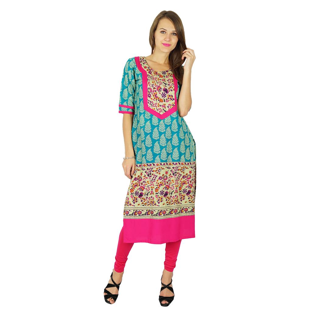 Phagun Indian Designer Bollywood Kurta Women Ethnic Kurti Cotton Tunic Dress
