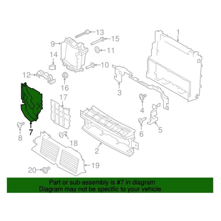 LR100426 LR100428 Air Deflector for 2018 Land Rover Range Rover Vogue
