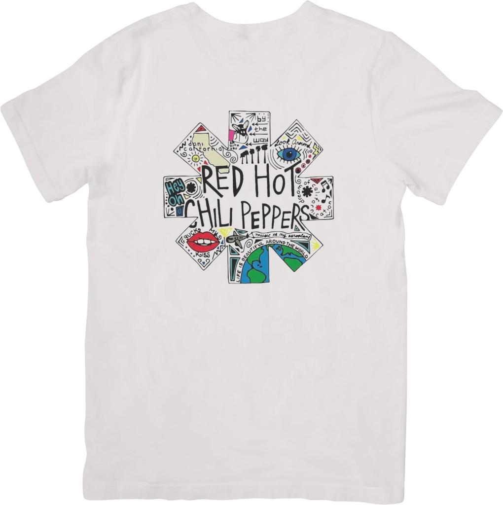 Red hot chilli peppers Musikk Passform for menn og kvinner Kvalitets bomulls-t-skjorte Hvit.