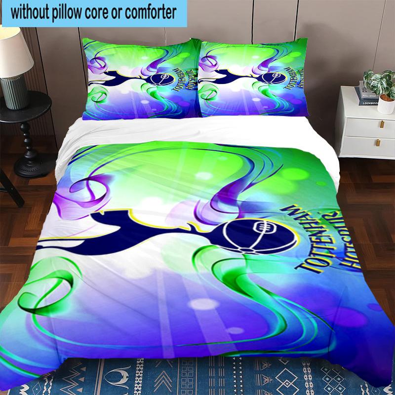 Set Biancheria da Letto Stampato Design Tottenham Hotspur F.C. 3 Pezzi Chiusura Copripiumino Include 1 Copripiumino & 2 Federe Set Biancheria da Letto Decorazioni per la Casa Regali