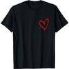 Love Heart Graphic Red Heart Valentines Day T-Shirt