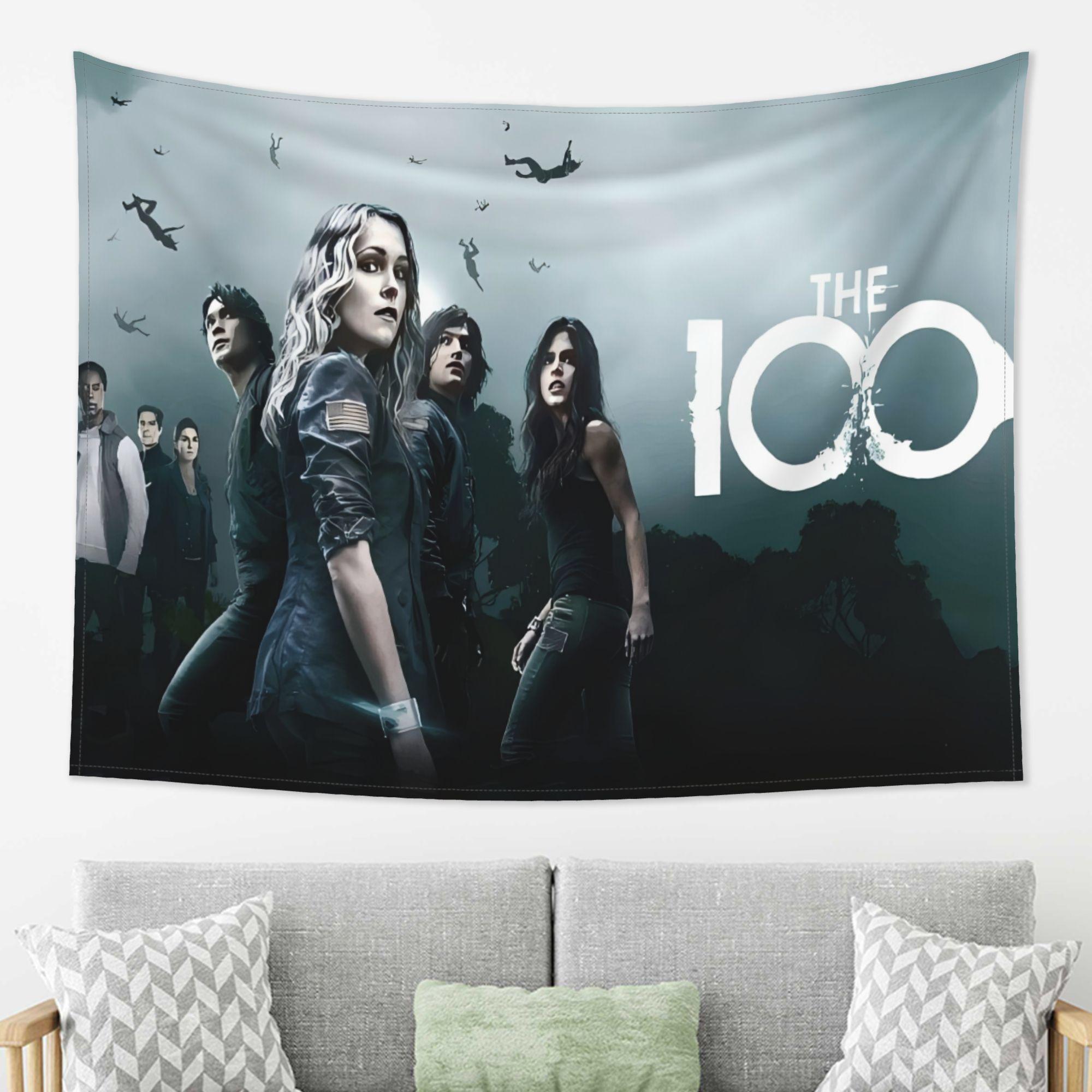 

The 100 TV Show Tapestry Perfect for Adding SciFi Style and Drama to Any Room Decor Ideal for Fans and Home Use 74x94cm(29x37in)