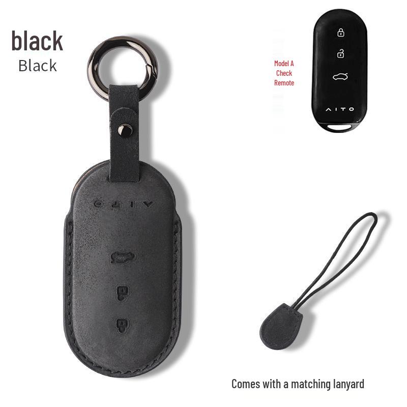 Suede Key Case for AITO Huawei M5/M7 - EV Accessory Shell with Buckle