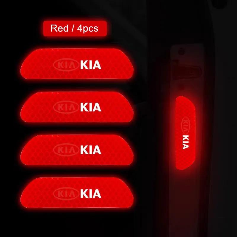 MTDY7 Car Door Safety Warning Reflective Mark Sticker Auto Styling For KIA K5 K9 Sportage Ceed Picanto Soul Rio Sorento Accessories