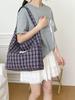 Women's Plaid Commuter Tote: Stylish, Versatile, Large-Capacity Shoulder Bag