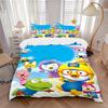 3ks Pororo Malý tučňák & Přátelé Dětské povlečení-Univerzální třídílná souprava do ložnice, pokoje pro hosty, obývacího pokoje, hotelu-Perfektní dárek